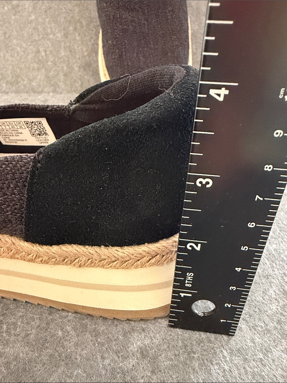 Toms - Womens Jocelyn slip ons espadrilles black size 9 NWOB textile and leather - Picture 7 of 10